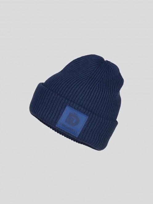 Fundango Elion Beanie kötött sapka kék színben 2