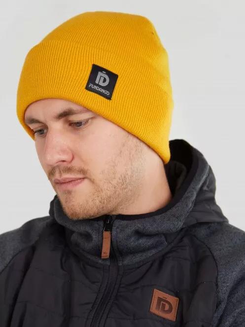 Fundango Nahu Beanie kötött sapka sárga színben 3