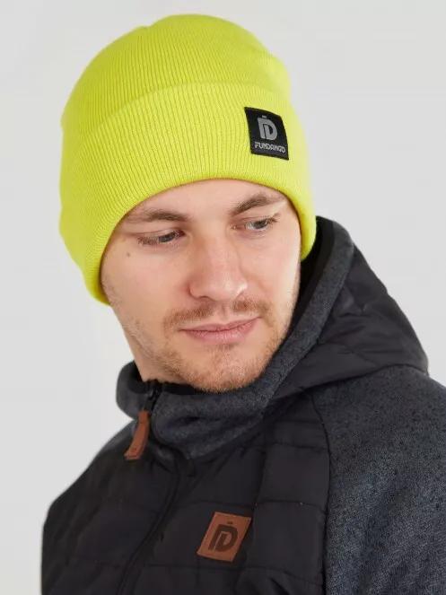 Fundango Nahu Beanie kötött sapka sárga színben 3