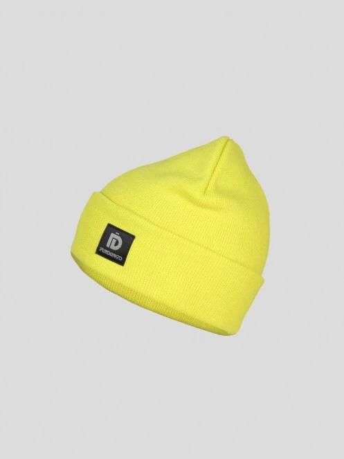 Fundango Nahu Beanie kötött sapka sárga színben 2