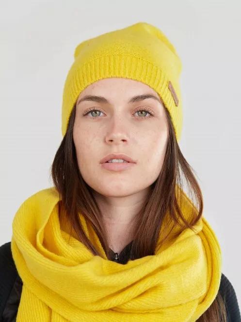 Fundango NARA Beanie női kötött sapka sárga színben 3