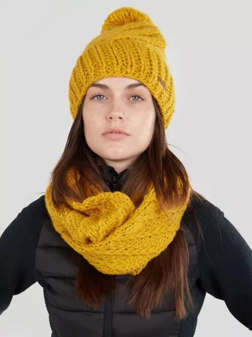 Fundango GLEN Beanie női kötött sapka sárga színben 3