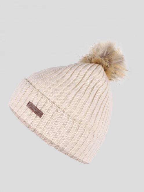 Fundango MERNA Beanie női bojtos sapka fehér színben 2