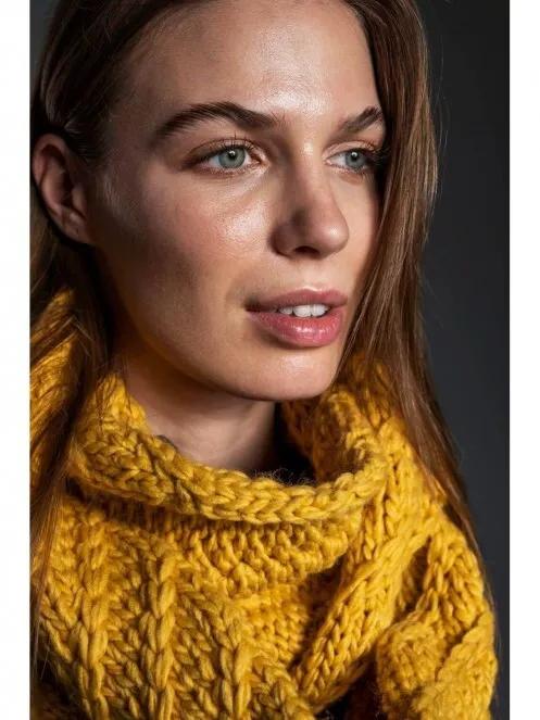 Fundango GLEN Scarf női sál sárga színben 4