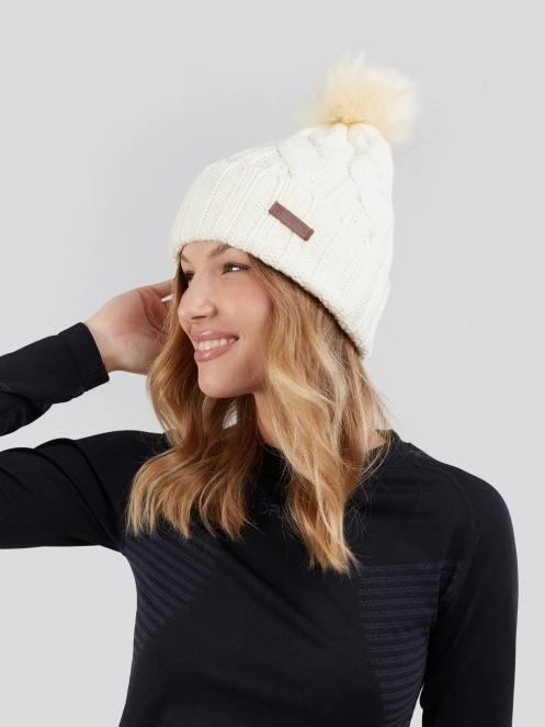 Fundango Renna Beanie női bojtos sapka fehér színben 3
