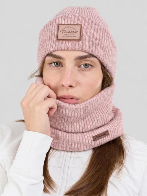 Fundango Grace Beanie női kötött sapka rózsaszín színben 2