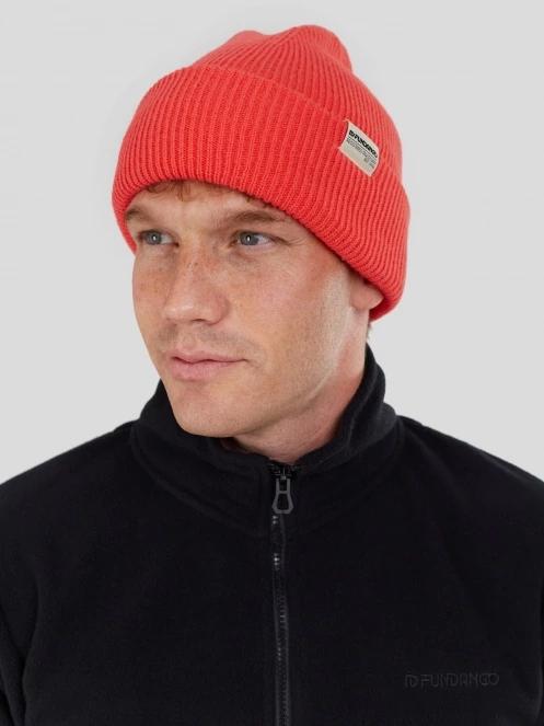 Fundango Tara Beanie kötött sapka piros színben 4