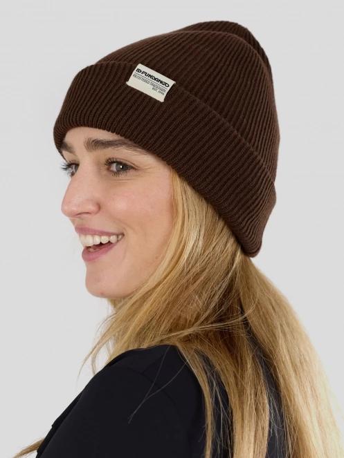 Fundango Tara Beanie kötött sapka barna színben 4
