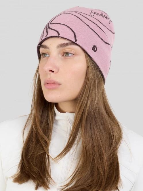 Fundango Ace Beanie kötött sapka rózsaszín színben 3