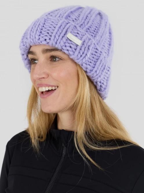 Fundango Astrid Beanie kötött sapka lila színben 3