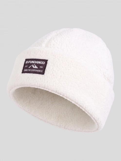 Fundango Zeo Fleece Beanie kötött sapka fehér színben 2