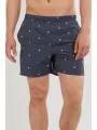 Fundango Bono Print Boardshort férfi fürdőnadrág sötétkék színben 1