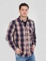 Fundango Harris Shirt férfi hosszú ujjú ing sötétkék színben 1