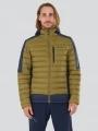 Fundango Matt Hooded Jacket férfi steppelt átmeneti kabát zöld színben 1