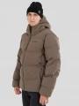 Fundango Newport Puffer Jacket férfi steppelt télikabát barna színben 1