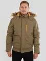 Fundango Carbone Bomber Jacket férfi utcai kabát barna színben 1