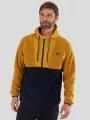 Fundango Carlos Fleece Pullover férfi kapucnis pulóver sárga színben 1