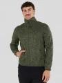 Fundango Cruz Knit Fleece Jacket férfi polár pulóver oliva színben 1