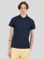 Fundango Icon Poloshirt férfi galléros póló sötétkék színben 1