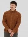 Fundango Oregon Corduroy Shirt férfi hosszú ujjú ing barna színben 1