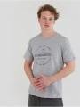Fundango Basic - T Logo-4 T-shirt férfi rövid ujjú póló szürke színben 1