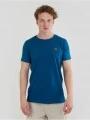 Fundango Jaggy Structured T-Shirt férfi rövid ujjú póló kék színben 1