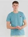 Fundango Jaggy Structured T-Shirt férfi rövid ujjú póló zöld színben 1