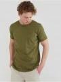 Fundango Jaggy Structured T-Shirt férfi rövid ujjú póló oliva színben 1