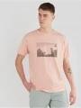 Fundango Talmer T-shirt férfi rövid ujjú póló rózsaszín színben 1