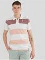 Fundango Incognito Stripe Poloshirt férfi galléros póló fehér színben 1