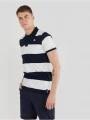 Fundango Incognito Stripe Poloshirt férfi galléros póló sötétkék színben 1