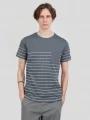 Fundango Jaggy Pocket T-shirt férfi rövid ujjú póló szürke színben 1