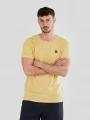Fundango Jaggy Structured T-Shirt férfi rövid ujjú póló sárga színben 1