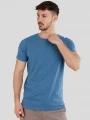 Fundango Jaggy Structured T-Shirt férfi rövid ujjú póló kék színben 1