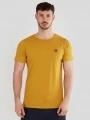 Fundango Jaggy Structured T-Shirt férfi rövid ujjú póló sárga színben 1