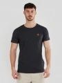 Fundango Jaggy Structured T-Shirt férfi rövid ujjú póló fekete színben 1