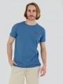 Fundango Jaggy Structured T-shirt férfi rövid ujjú póló kék színben 1