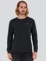 Fundango Justin Longsleeve T-shirt férfi hosszú ujjú póló fekete színben 1