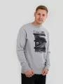 Fundango Warren Sweatshirt férfi pulóver szürke színben 1