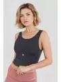 Fundango Croft Long Line Sportbra női sportmelltartó szürke színben 1