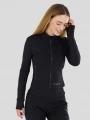 Fundango Flow Thermo Zip Up női hosszú ujjú sport póló fekete színben 1