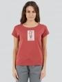 Fundango Lima T-shirt női rövid ujjú póló piros színben 1