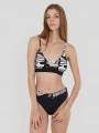 Fundango Sahara V-neck Cami Top női bikini felső fekete színben 1