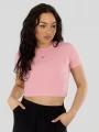 Fundango Sora Cropped T-shirt női crop top rózsaszín színben 1