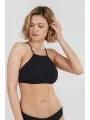 Fundango Hogg High Neck Top női bikini felső fekete színben 1