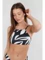 Fundango Hogg High Neck Top női bikini felső fekete színben 1