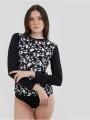 Fundango Loren Long Sleeve Rashguard női hosszú ujjú lycra fekete színben 1