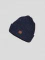 Fundango Owen Beanie férfi kötött sapka sötétkék színben 1